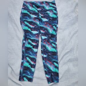 Saucony Galaxy Print Leggings Size Large Preowned